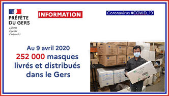 252 000 Masques distribués dans le Gers
